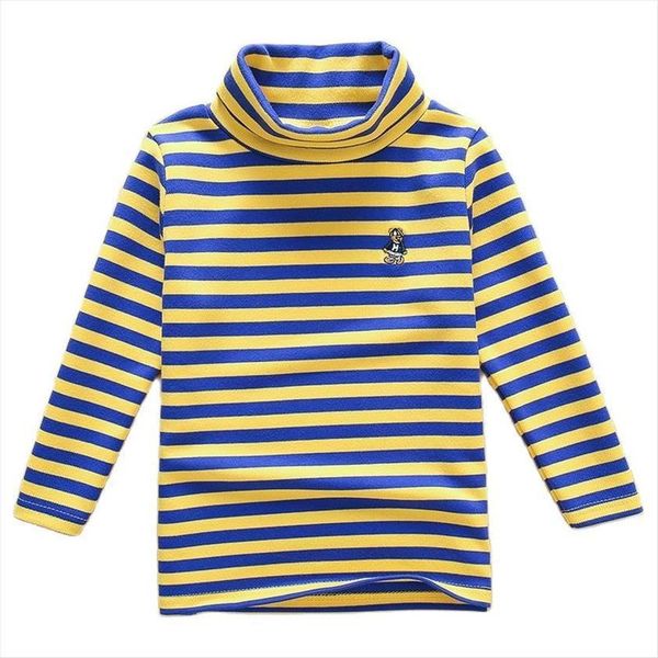 

toddler kids t shirts thermal winter baby boy girls solid cotton long sleeve basic turtleneck shirt spring children clothes, Blue