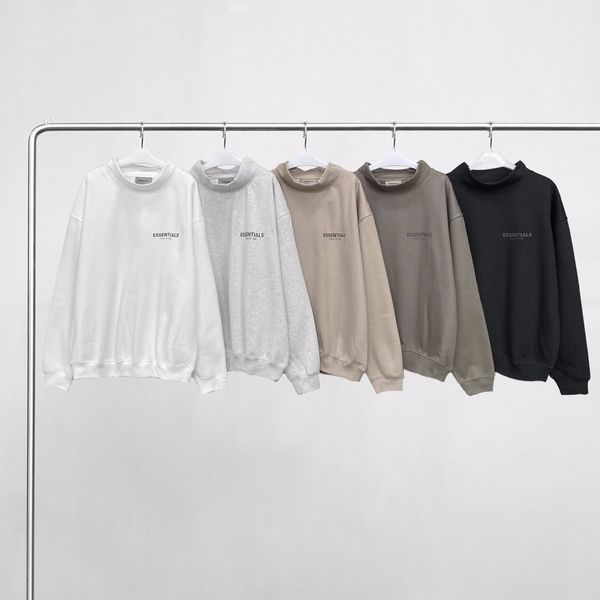 

fog mens hoodie essentials sweatshirts fear of god street fashion summer short sleeve reflective letter print 2021 t shirt ins hot, Black