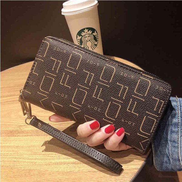 

wallets bags handbags women's wallet long 2021 fashion handbag old money clip large capacity zipper mobile phone bag, Red;black