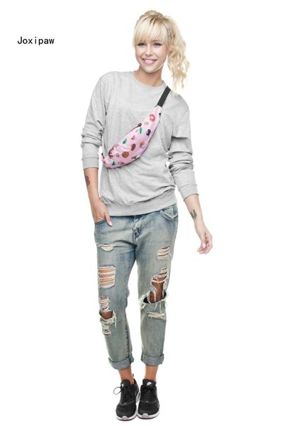 

waist bags 3d printed green leaves fanny pack with zipper for women travelling