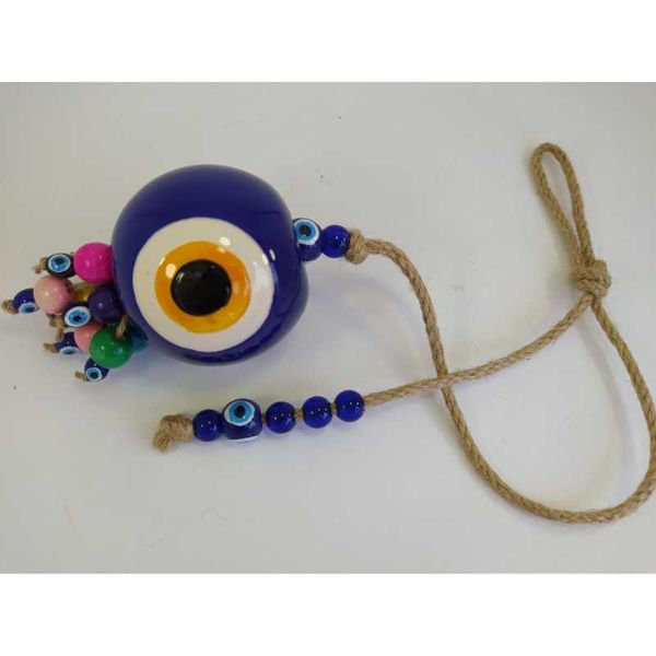 

ceramic evil eye sphere turkish handmade amulet for wall hanging talisman boho home decor protector