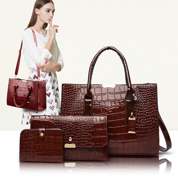 

hand cross autumn and winter 2021 women's bag embossing fashion boutique single shoulder portable crocodile diagonal straddle mother