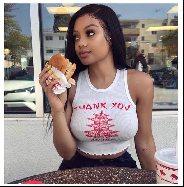 

letter print sleeveless tank vest club streetwear crop 2021 women ladies bustiers corsets ruffles bodycon summer tanks, White