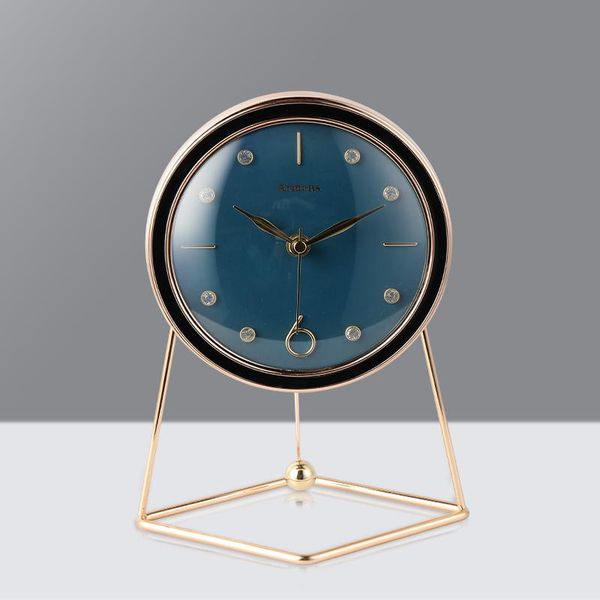 

desk & table clocks metal nordic clock creative modern silent art luxury simple living room relogio de mesa home decoration 50
