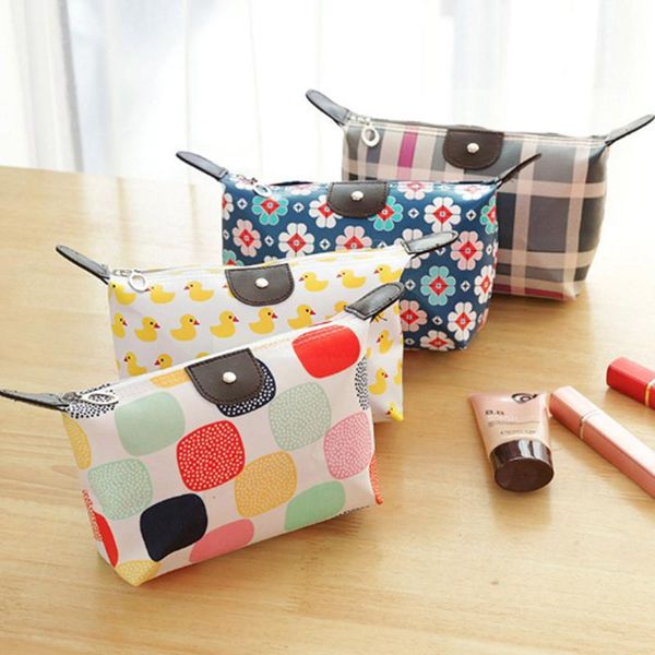 

storage bags ladies pu waterproof cosmetic bag travel toiletries folding