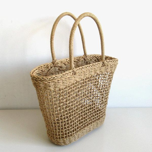 

the new straw bag woven bag leisure vacation package p beach shoulder mori female