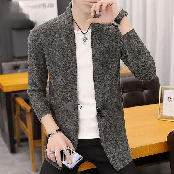 

men's sweaters autumn men fashion buttons slim fit overcoats warm cardigan jackets solid color casual knitted clothing o147, White;black