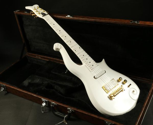 

diamond series pearl white prince cloud electric guitar alder body, maple neck, black dot inlay, wrap arround tailpiece