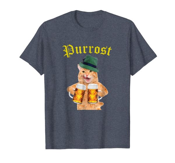 

funny oktoberfest cat shirt kitty drinking beer purrost, White;black