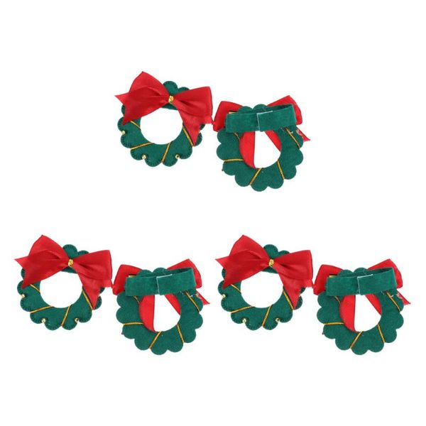 

napkin rings 6pcs xmas design chic buckles christmas table supplies green
