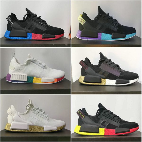 

aqua tones munich nmd r1 v2 mens running shoes rio de janeiro core black metallic gold rainbow pink women sport sneakers runner chaussures