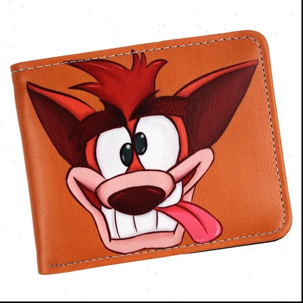 

arrival anime crash bandicoot wallet classic game purse mens, Red;black