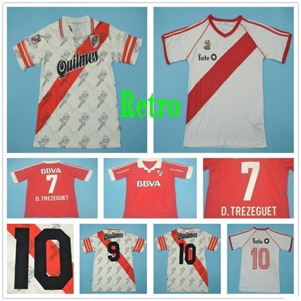 

1995 1996 2012 2013 retro river plate soccer jerseys caniggia salas crespo francescoli d.trezeguet vintage 95 96 football shirt uniform, Black;yellow