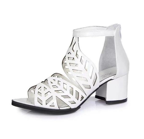 

dress shoes sandals female summer mesh yarn fish mouth thick high heel hollow fashion rhinestone nightclub cool boots, Black