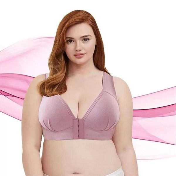 

plus size t-shirt asheywr women bras four-breasted slim gather push up femme breathable fitness bra underwear female