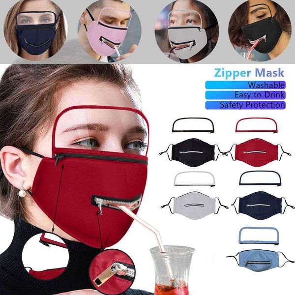 

zipper detachable sun protection mask cotton