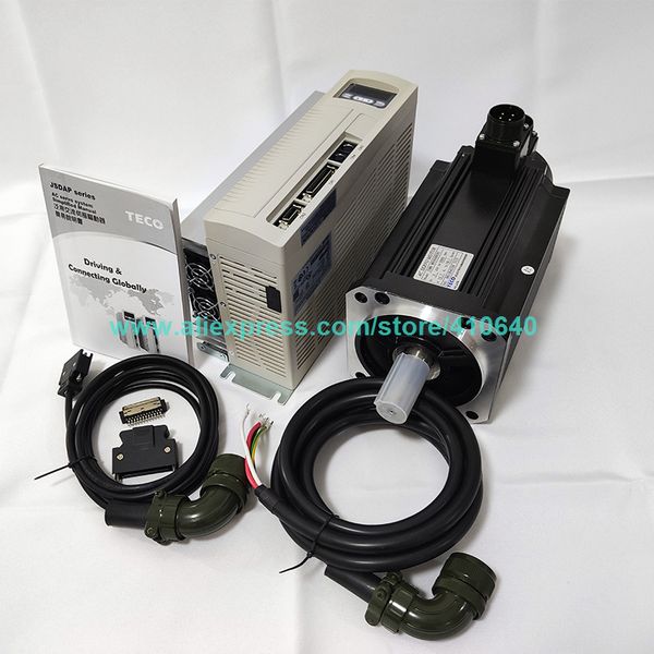 

3 phase teco 3 kw servo motor jsma-mb30abk01 and teco servo motor drive jsda-75a3 genuine quality 3000 w servo motor and drive