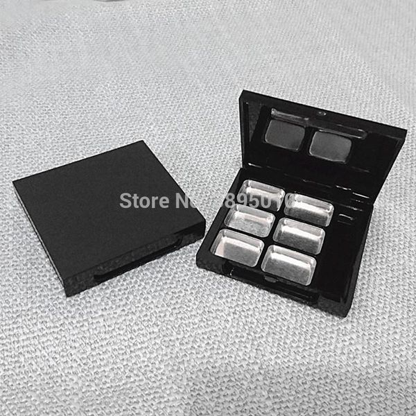 

empty 6 square grid eyeshadow lipstick powder box case cosmetic packing+6pcs palette f314