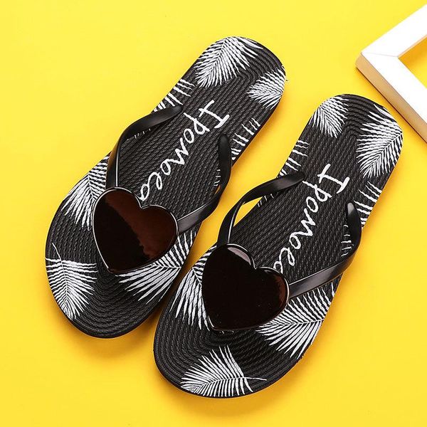 

litthing slippers sandals shoes woman 2021 pink lover open toe flip flops clear summer women outdoor flat beach slides 35-40, Black