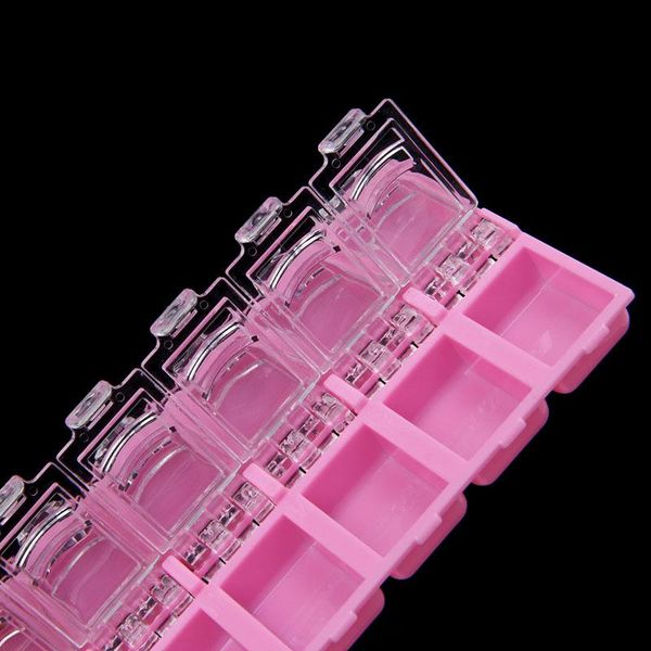 

12 divided compartment container nail art accessories rhinestones jewelry box 896d