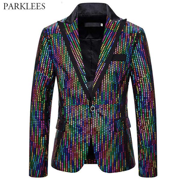 

shiny mens sequin blazer colorful glitter men blazer fashion men dress jacket nightclub party stage dance disco festival hombre 201104, White;black