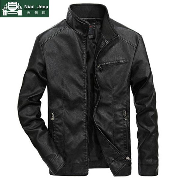 

men's fur & faux 2021 brand leather jackets men spring fashion motorcycle jacket jaqueta de couro plus size m-5xl, Black