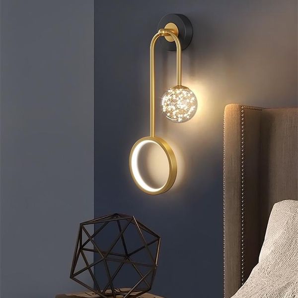 

wall lamp modern led simple ac95-260v living room sofa background aisle nordic bedroom bedside indoor lighting