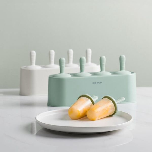 

baking moulds 4 hole silicone ice mould cube tray popsicle barrel diy mold dessert cream with stick home kitchen tools