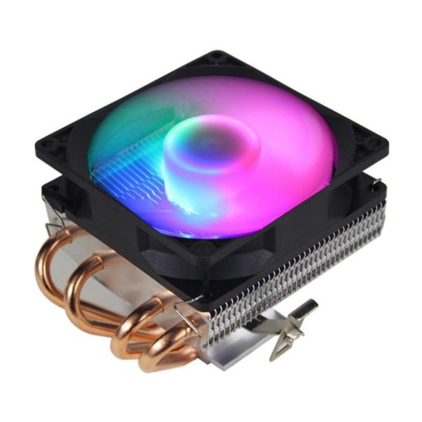 

fans & coolings cpu cooler fan 4 pure copper tube heatpipe 3pin pc cooling rgb led system radiator heatsink for 775/1158 1366