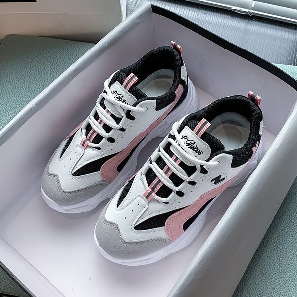 

womens casual shoes 2021 spring new color matching breathable shoes fashion light shoes non-slip outsole outdoor 40