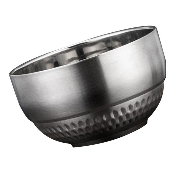 

bowls 1pc household noodle bowl soup rice salad serving (silver)