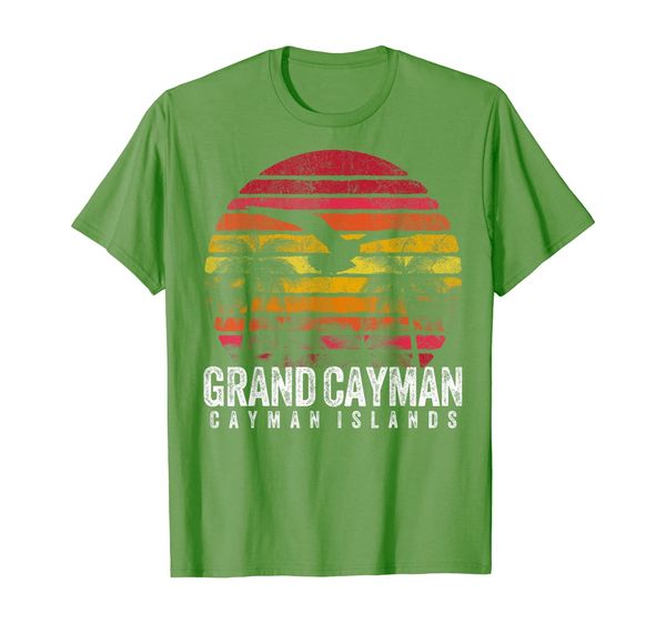 

Grand Cayman Vintage Retro Sunset Beach Island Men Women T-Shirt, Mainly pictures