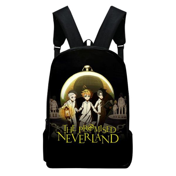 

backpack the promised neverland 3d printing men women oxford school bag teen boys girls child travel