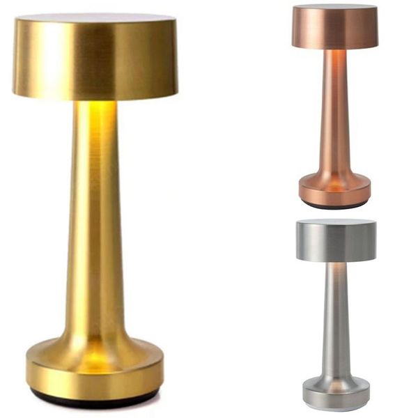 

bar table lamps portable led night lights chargeable bedroom bedside lamp restaurant decor light rose gold