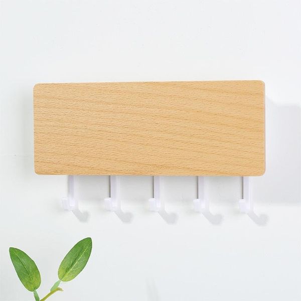 

hooks & rails wooden decorative wall storage box with hook sundries shelf hanger organizer key rack wood necklace perf