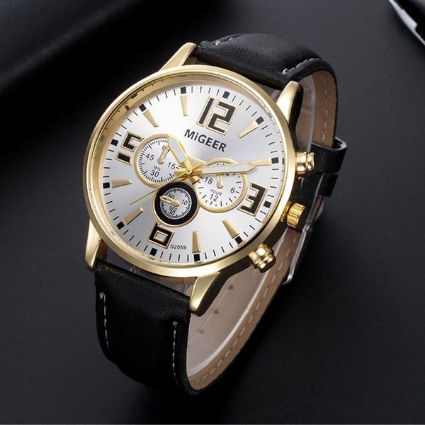 

wristwatches sleek minimalist fashion with strap dial quartz watch for men high hardness tempered glass round wrist reloj hombre, Slivery;brown