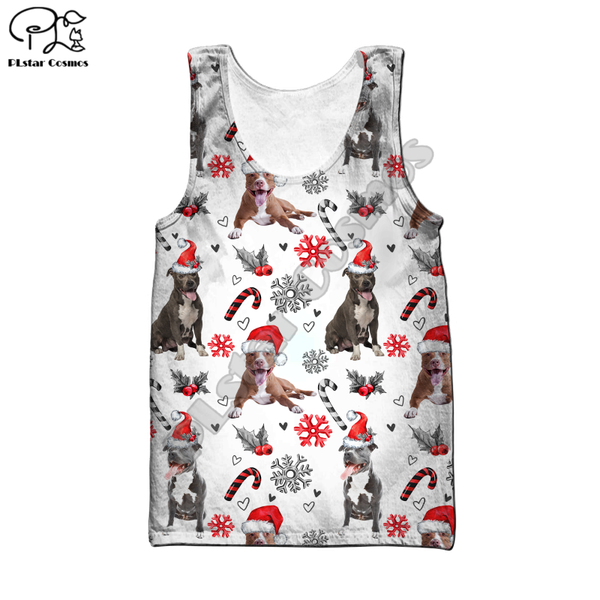 

men' tank plstar cosmos merry christmas santa claus summer fashion men/women casual 3d printed colorful beach vest style-52, White;black