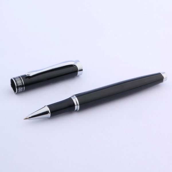 

ballpoint pens chouxiongluwei student metal color silver moire black rollerball pen, Blue;orange