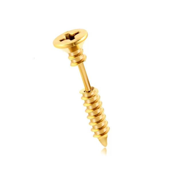 

screw screw puncture funny alternative jewelry double-sided rear earrings