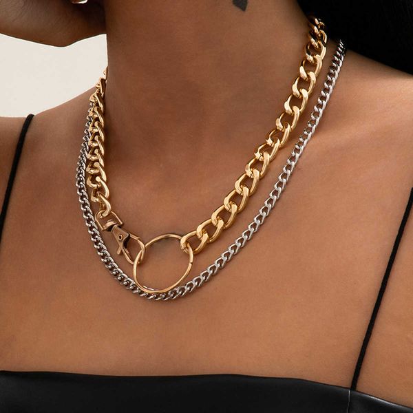 

jewelry fashion versatile multi-layer tassel women's simple key ring necklace, Silver