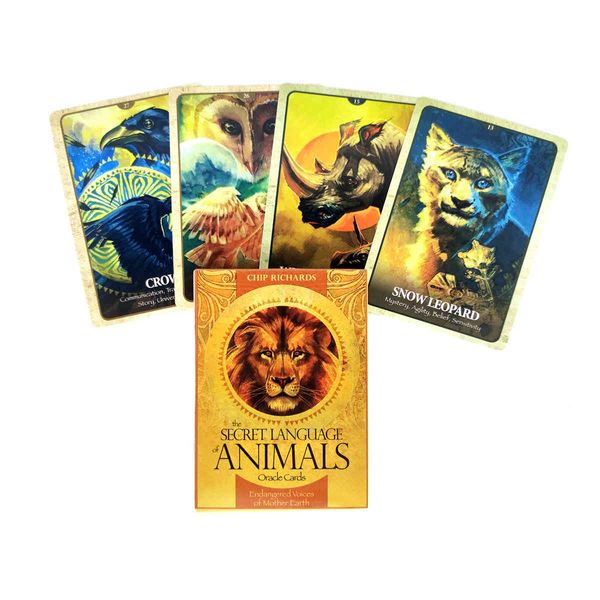 Secret Language of Animals Oracles 45 PCS Gioco da tavolo per adulti PDF Guida Divinazione Tarocchi Carta da gioco