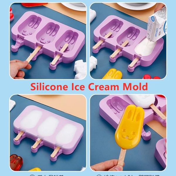 

baking moulds silicone ice cream mold popsicle molds with lid diy homemade lolly reusable maker mould