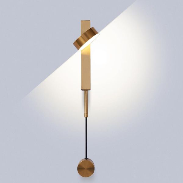 

wall lamp led indoor lamps rotation dimming switch light modern stai deco sconce livingroom golden luminaire