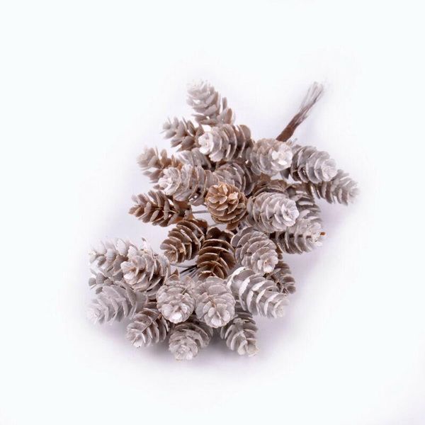 

10x christmas artificial pine branch cone berry holly flower pick xmas decor