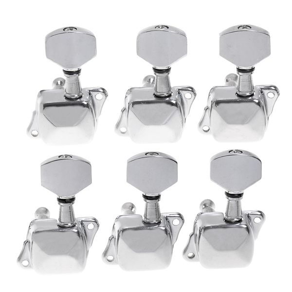

6l/6r/3l3r semiclosed guitar tuning pegs tuners machine heads chrome for fender parts replacement