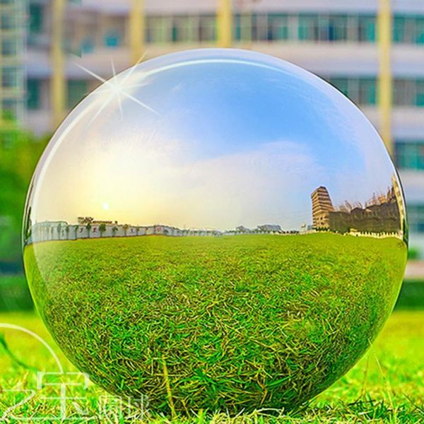 

novelty items high gloss glitter stainless steel ball sphere mirror hollow home garden decoration supplies el ornament 19mm~120mm