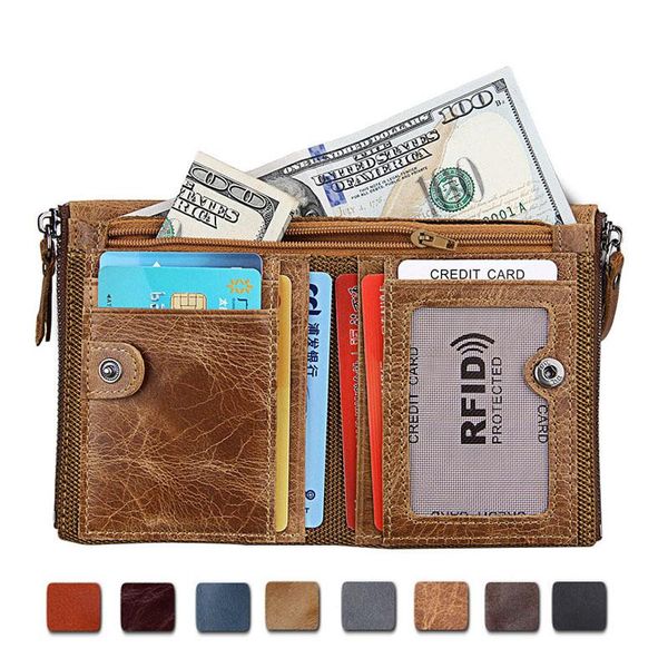 

wallets genuine cowhide leather men wallet short coin purse small vintage designer brand male card holder, Red;black
