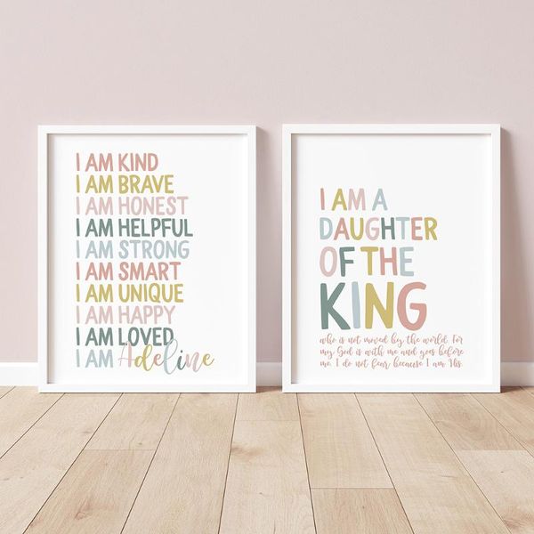 

paintings daughter of the king quote canvas painting black white girl playroom posters and prints nordic wall art pictures for living room