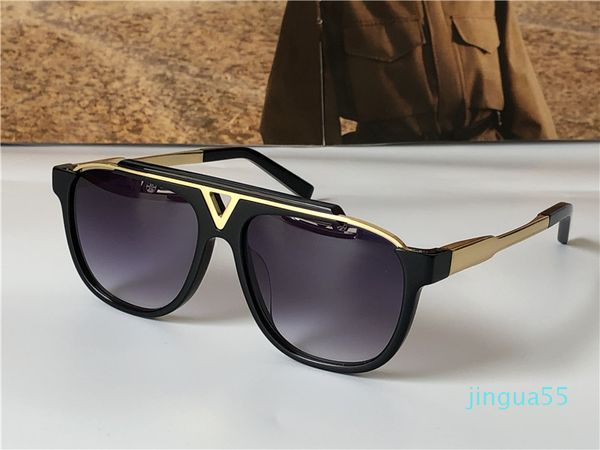 Оптово-мужские винтажные солнцезащитные очки с квадратной пластиной, металлическая комбинированная доска, прочный евроразмер, линзы UV400