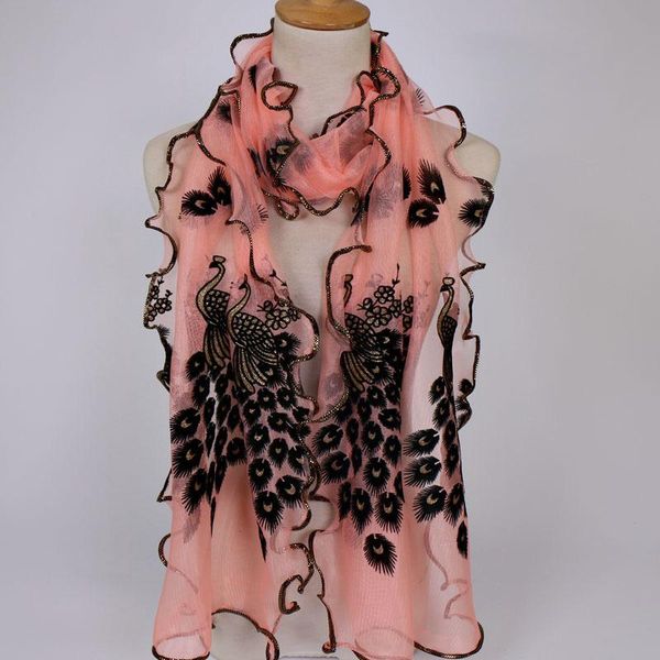 

scarves amyo luxury female embroidered peacock lace scarf fashion women flower long soft wrap shawl spring elegant, Blue;gray